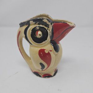 Vintage Art Deco Toucan Parrot Kookaburra Bird Creamer Czech Ditmar Style Japan